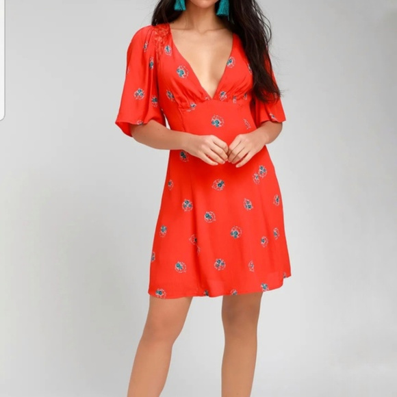 NWT Free People Mockingbird Open Back Mini Dress - Picture 2 of 7